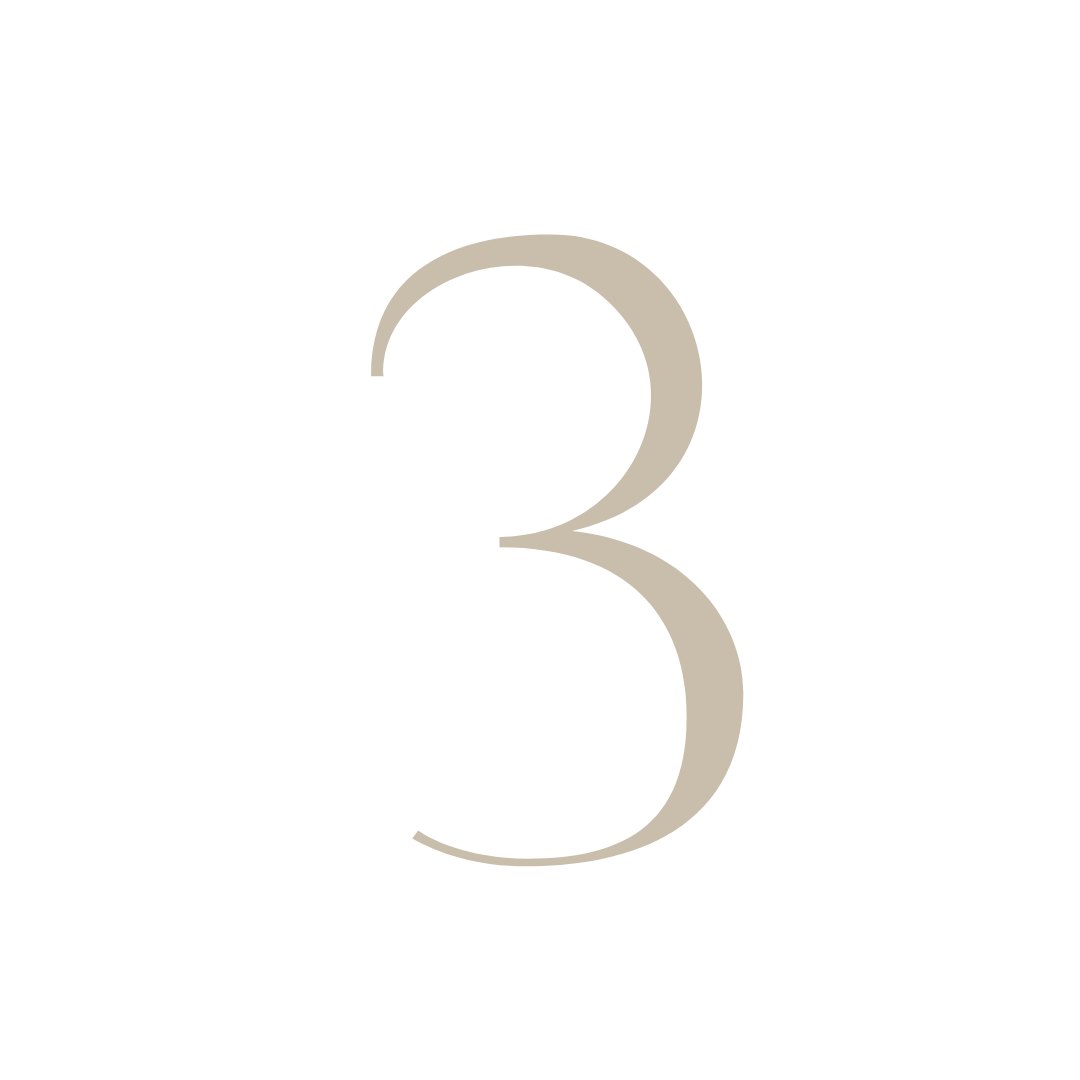 Number three in large font inside a white circle with a black background.