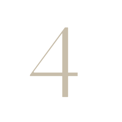 Number four displayed on a white circular background with a black border.