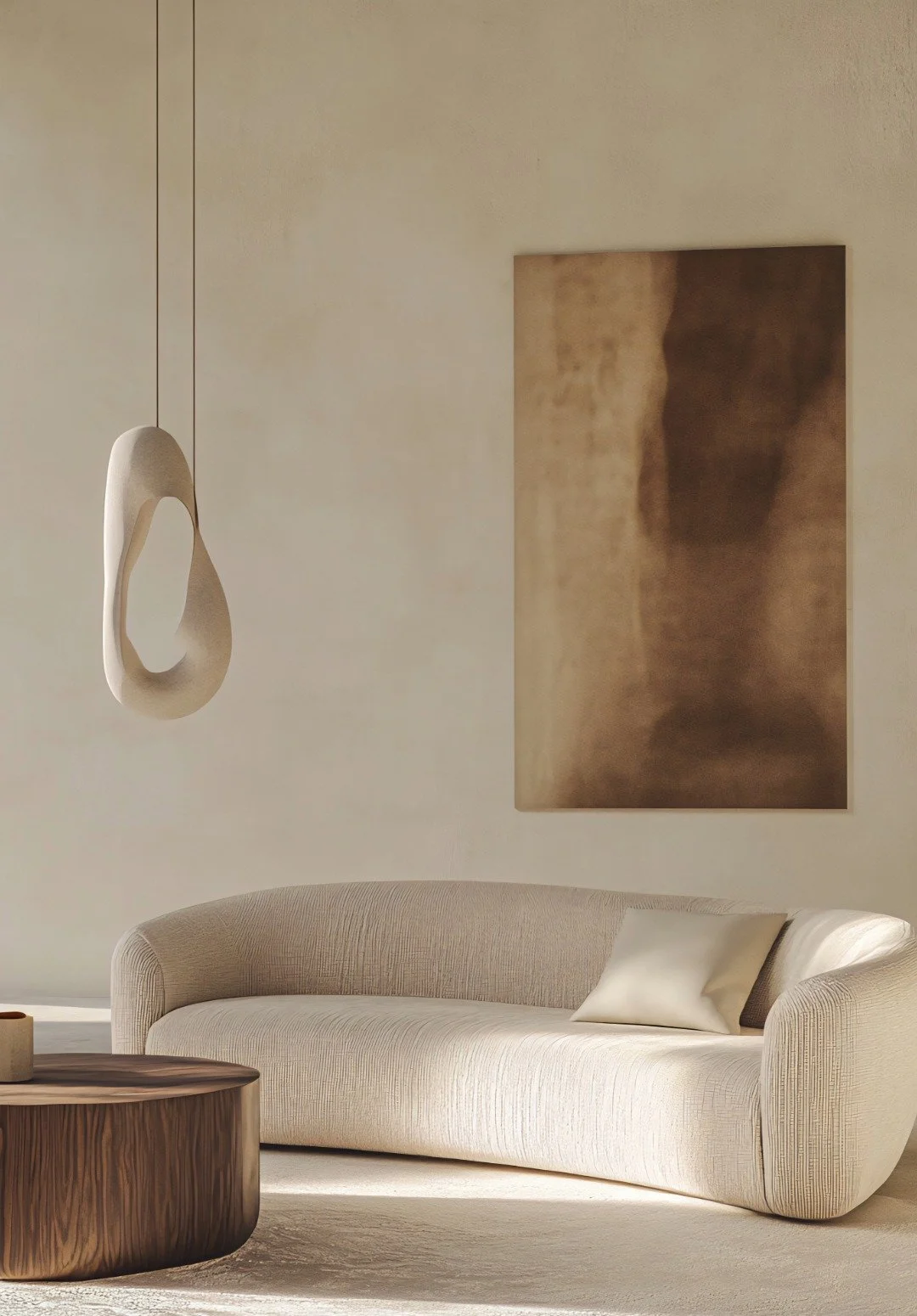 A neutral colors living room design for Bend Oregon Homes for sale.