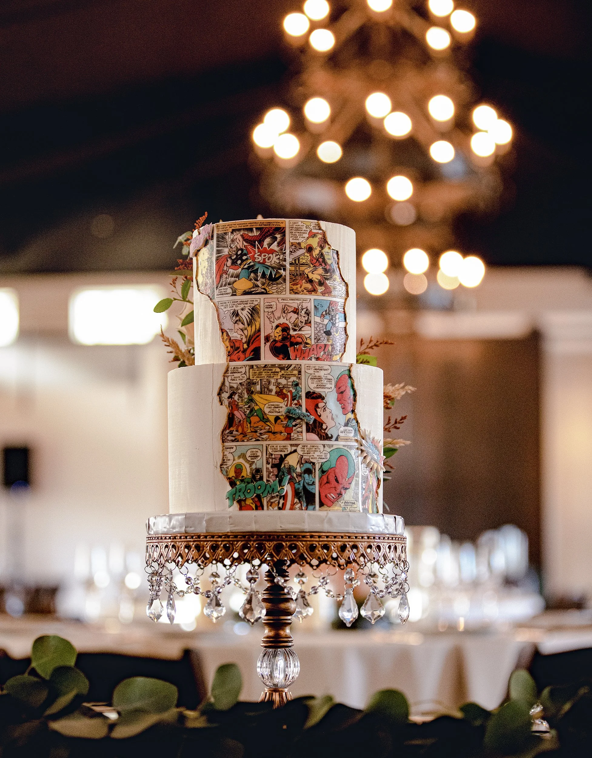 comic book wedding cake