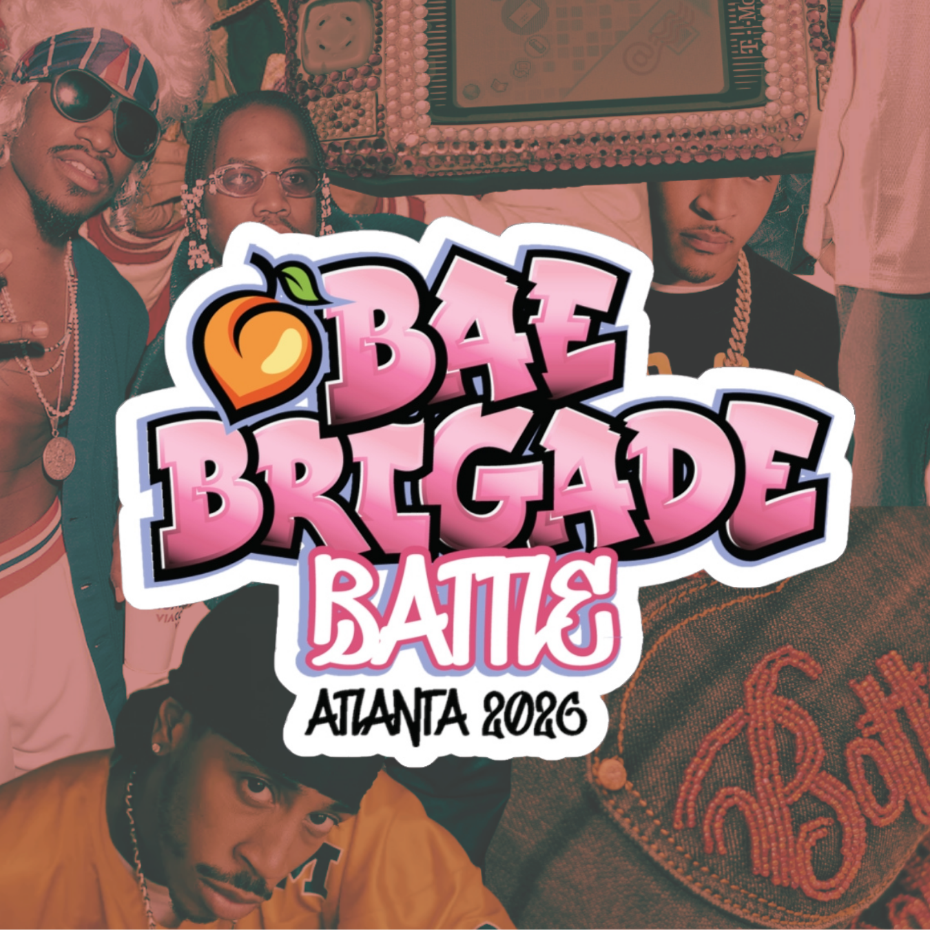 Bae Brigade Battle ATL Kiss-Cut Sticker Pink