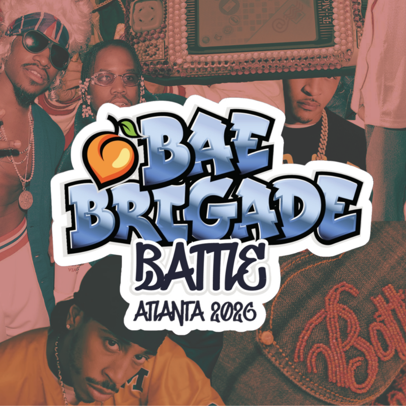 Bae Brigade Battle ATL Kiss-Cut Sticker Blue