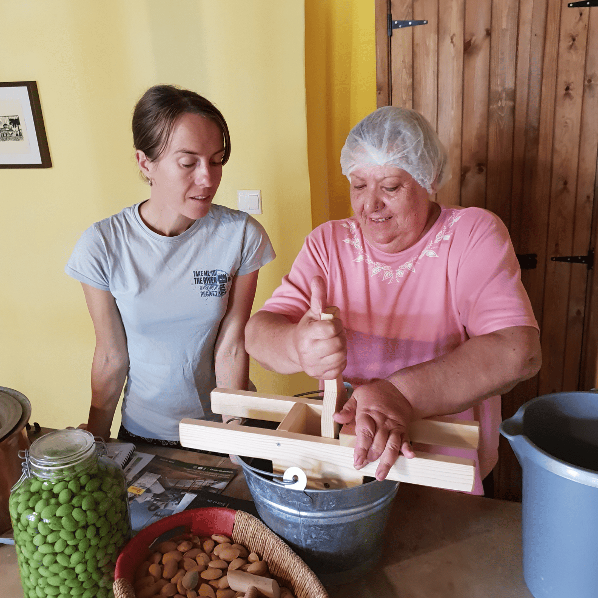 Two women cooking in a Cypriot kitchen