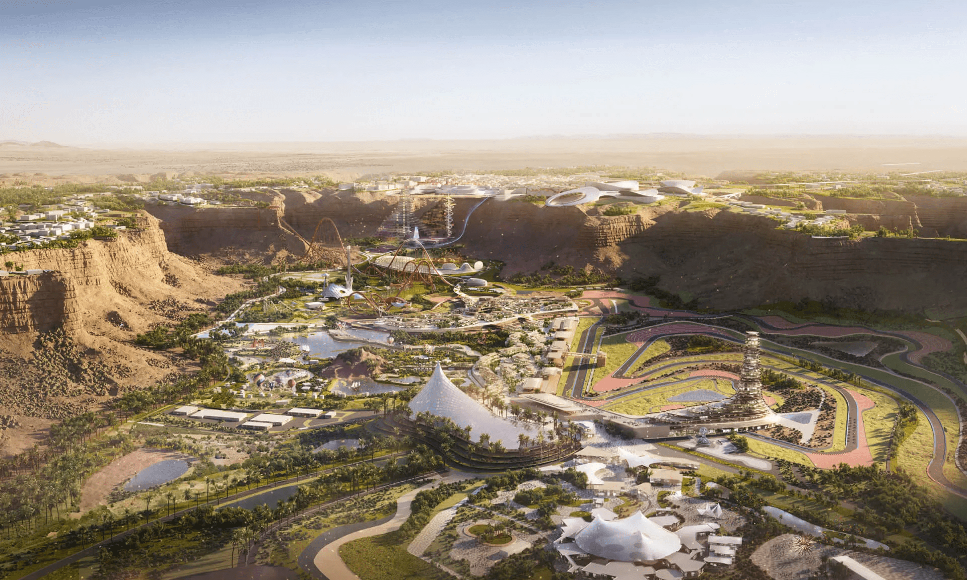 Qiddiya flagship district masterplan, Saudi Arabia