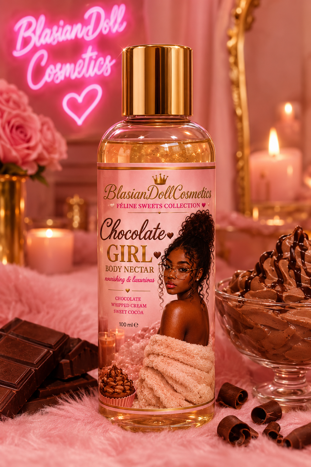 ✨glow body nectar✨ Chocolate Girl🍫🍫✨ feline sweets collection ✨