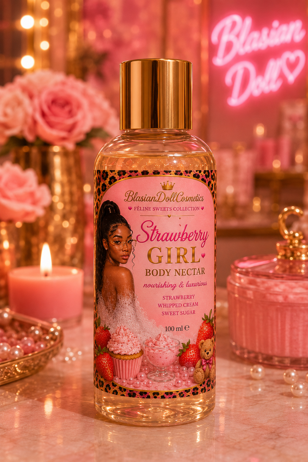 ✨glow body nectar✨ Strawberry Girl🍓🍓 ✨ feline sweets collection ✨
