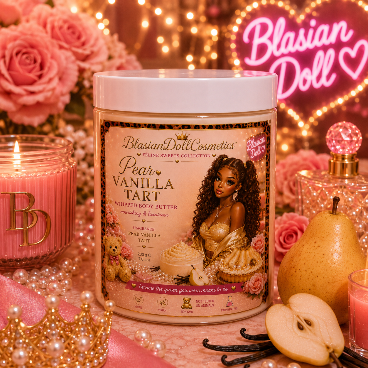 ✨Pear Vanilla Tart 🥧🍐  | whipped body butter  | feline sweets collection✨