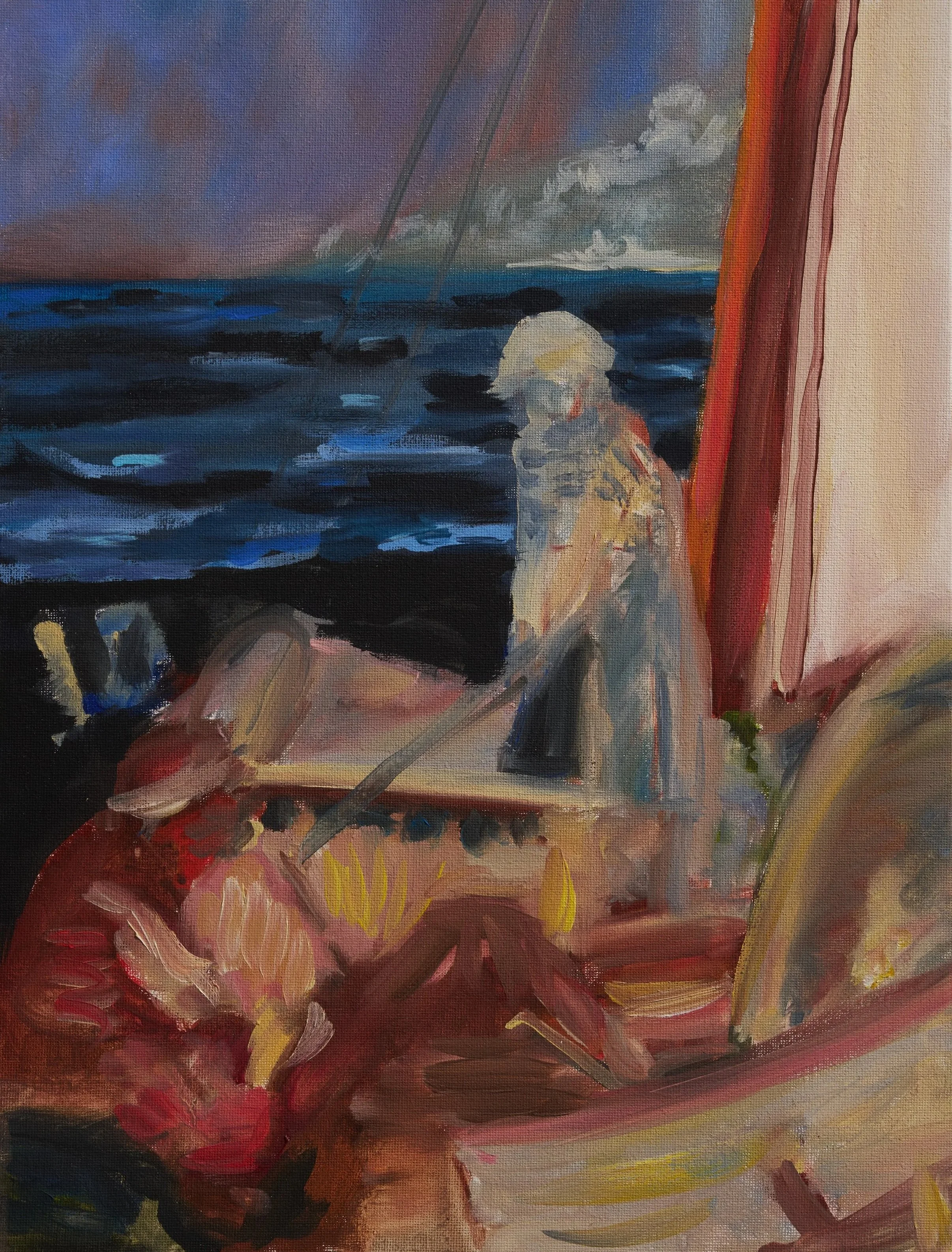 Untitled I, Oil on Canvas Board, dimensions, 2025