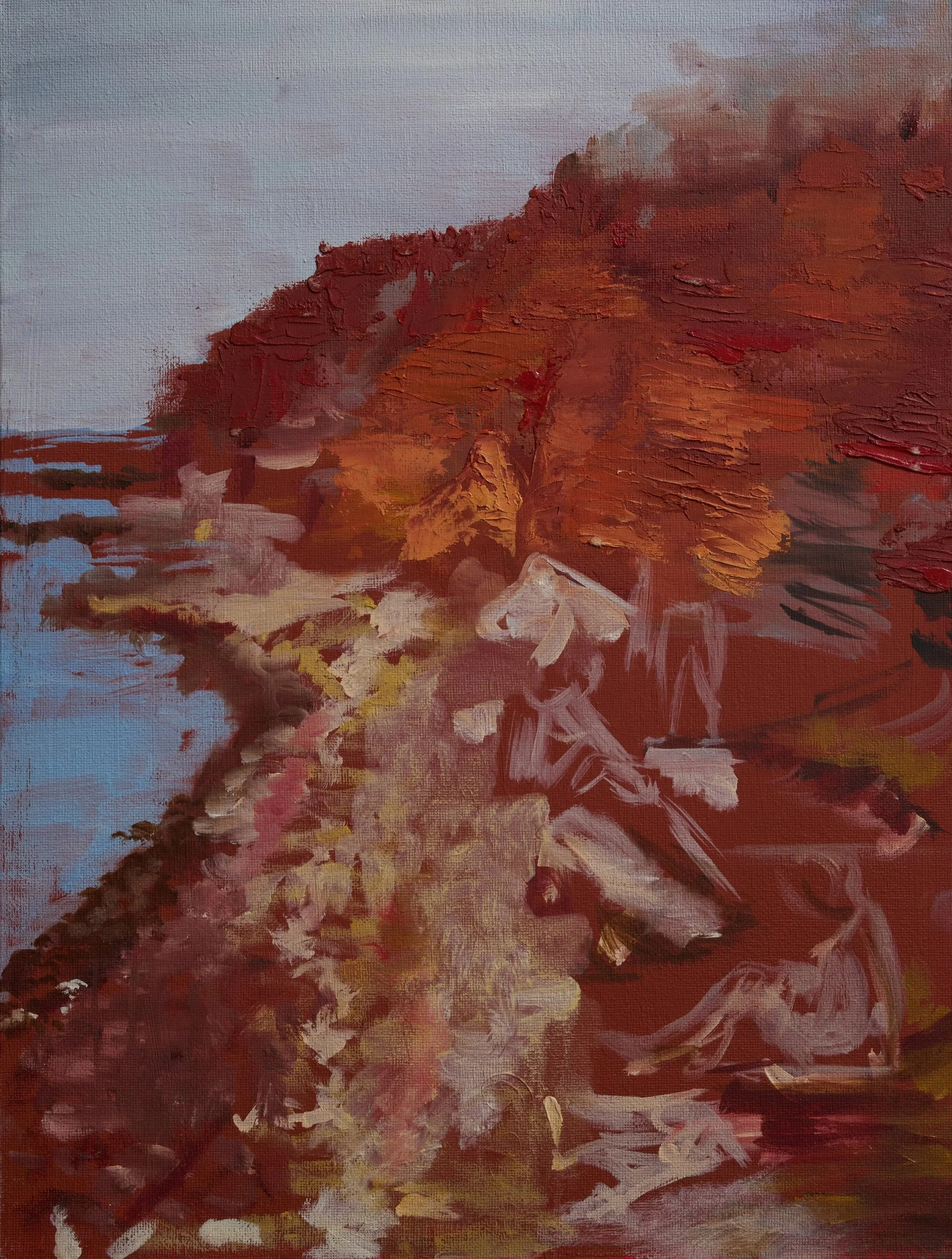 Untitled II, Oil on Canvas Board, dimensions, 2025