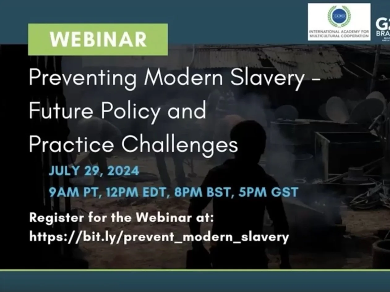 Webinar: Preventing Modern Slavery - Future Policy and Practice Challenges