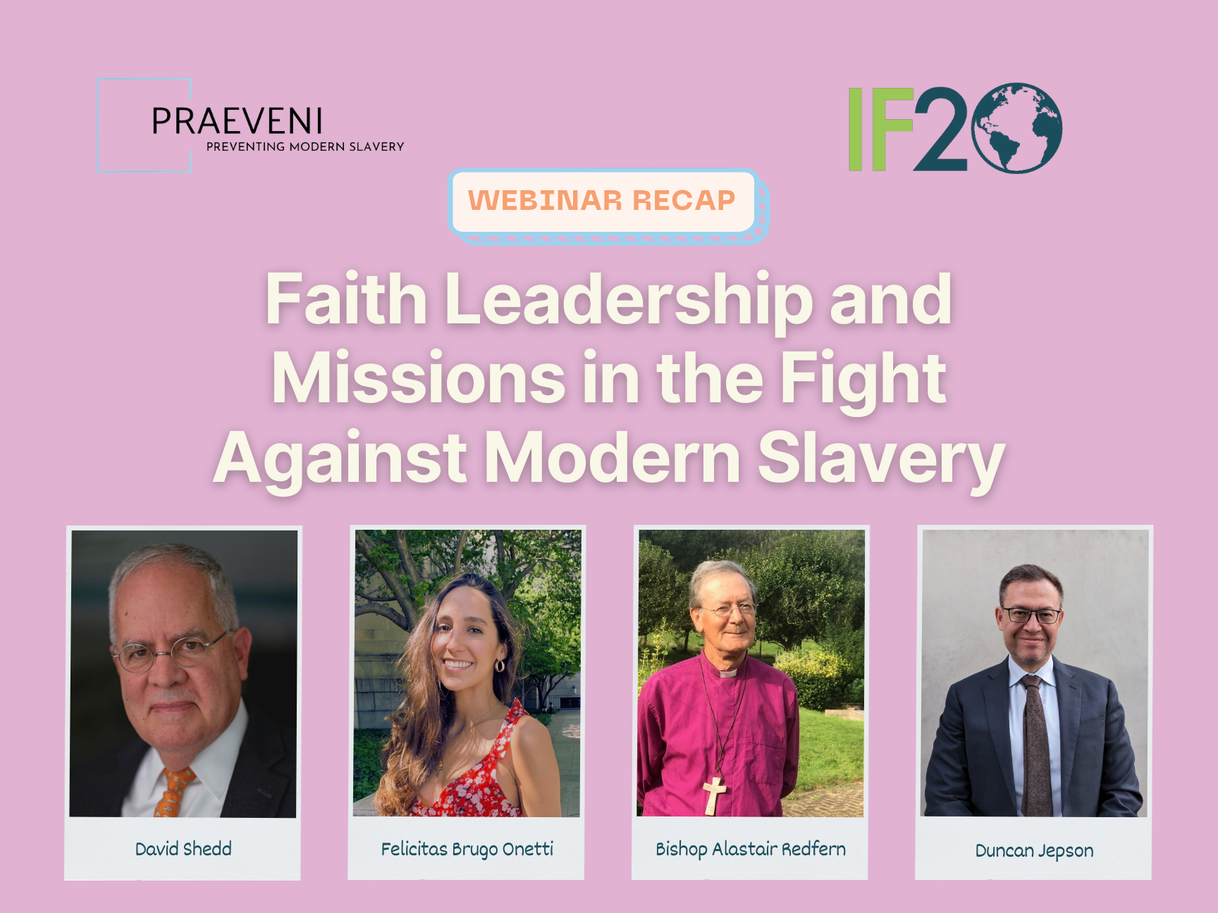Webinar Recap: Faith Leadership and Missions in the Fight Against Modern Slavery