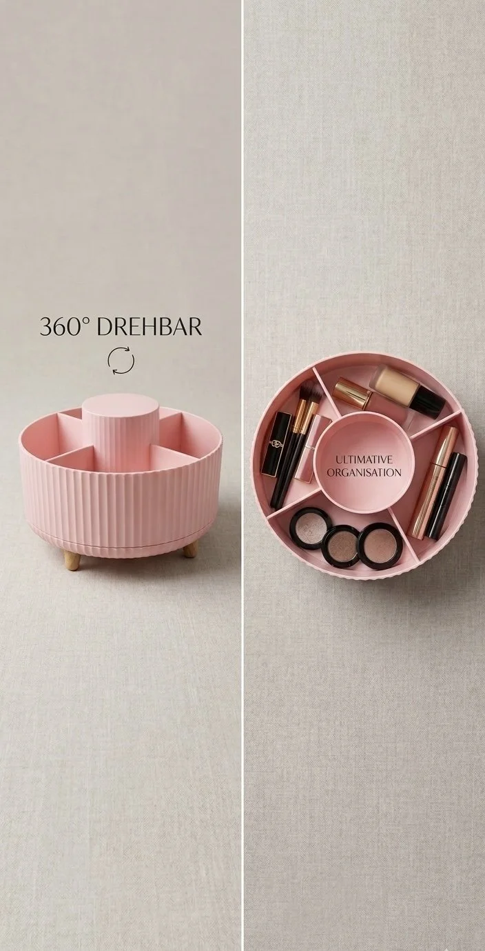 Make Up Organizer 360 Grad drehbar in Rosa