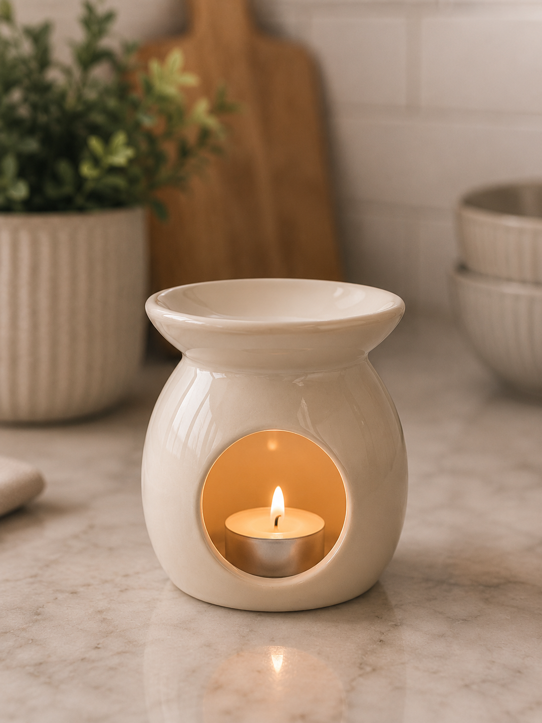 Wax Melt Burner - Plain White