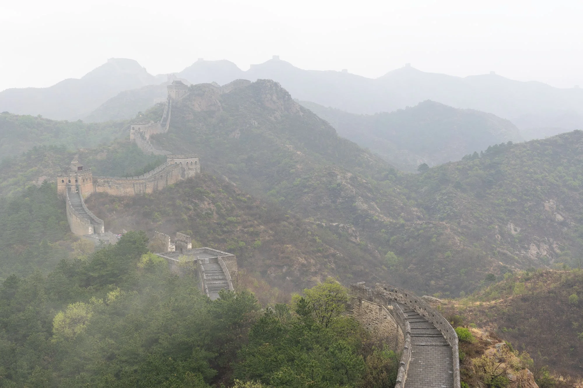 The Great Wall at Simatai in the mist and rain, 2018