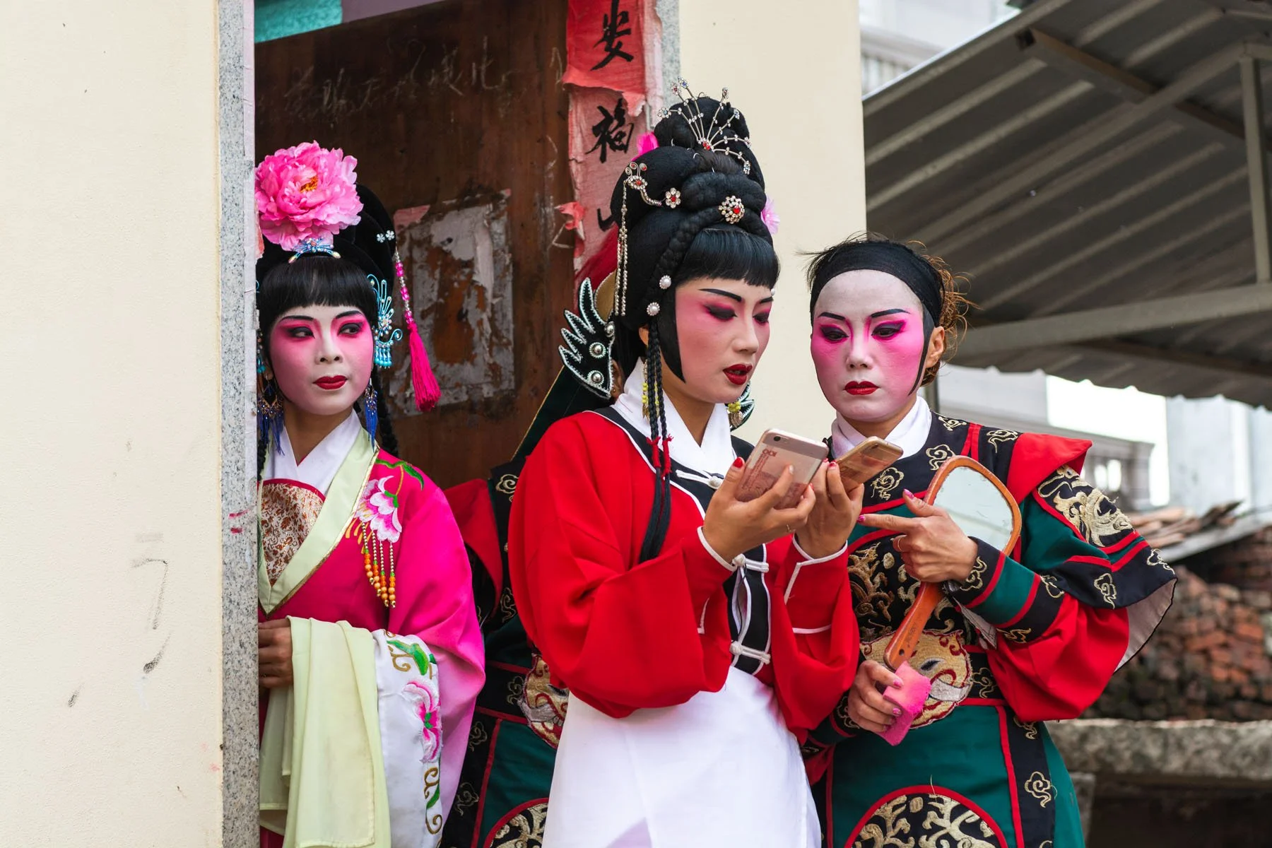 Actors from local Opera Company, Meizhou Island, 2016