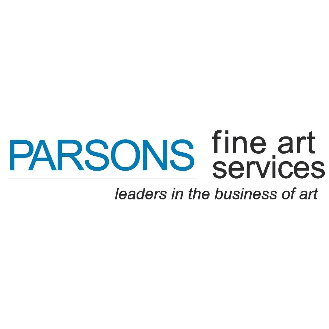 Parsons Fine Art Services logo with slogan 'leaders in the business of art'