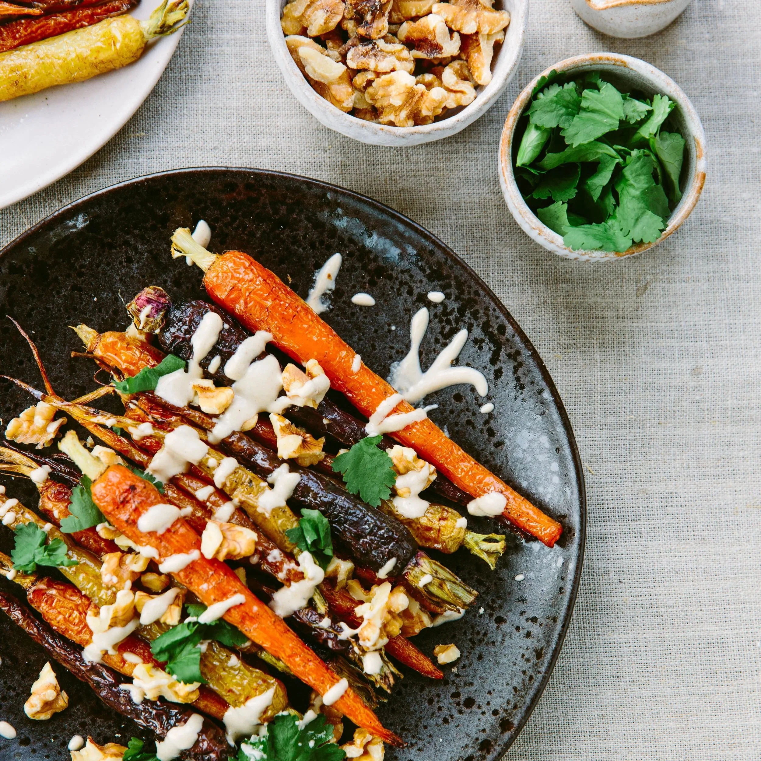 Roasted Carrots with Walnuts and Tahini