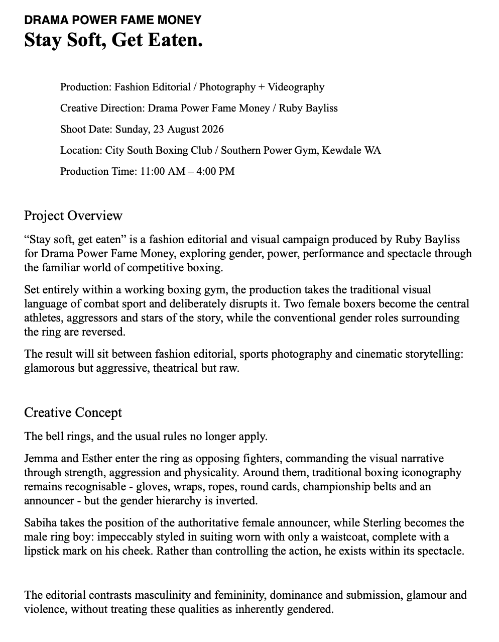 Production Proposal i.