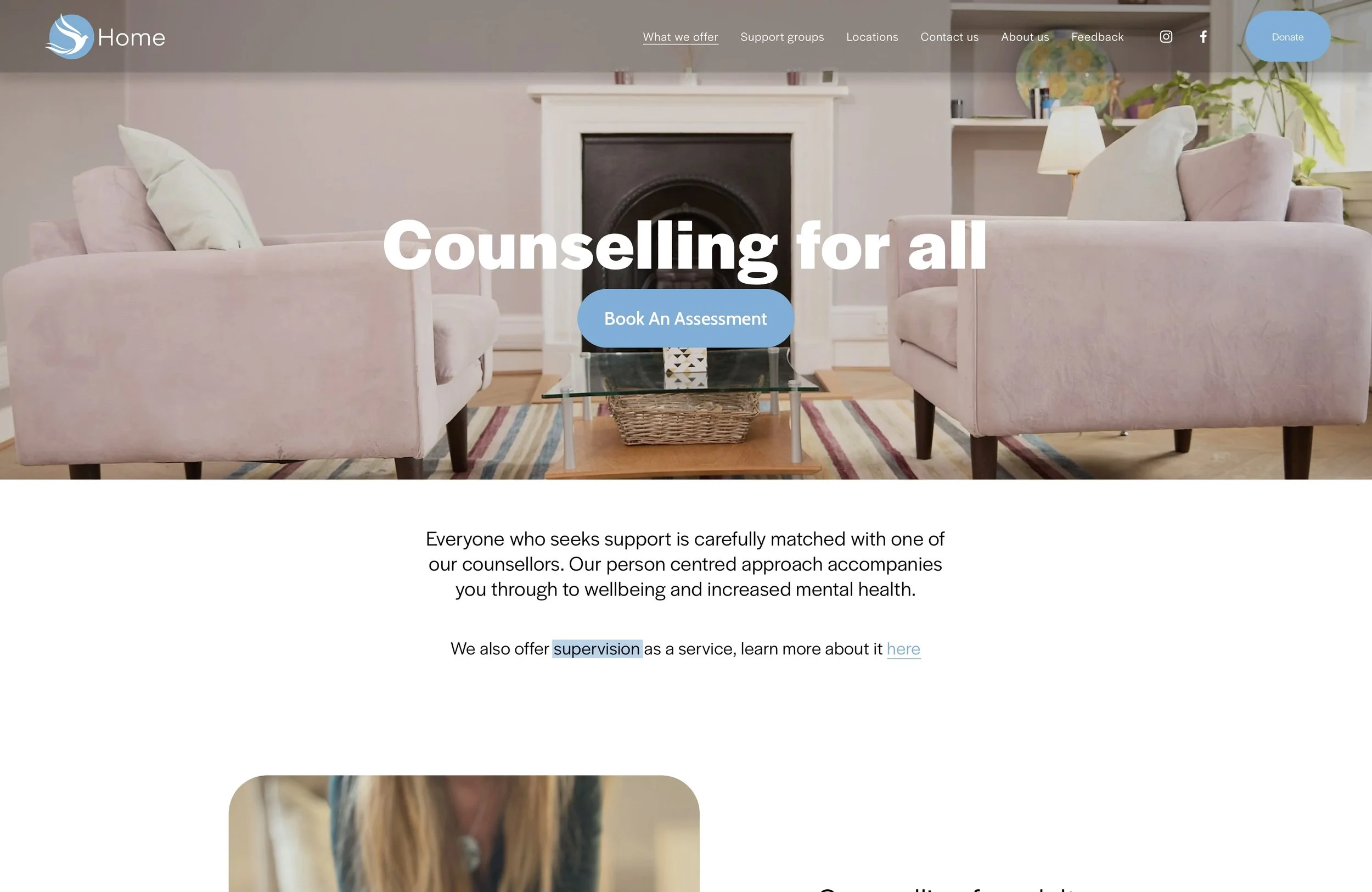 Focus Counselling booking page