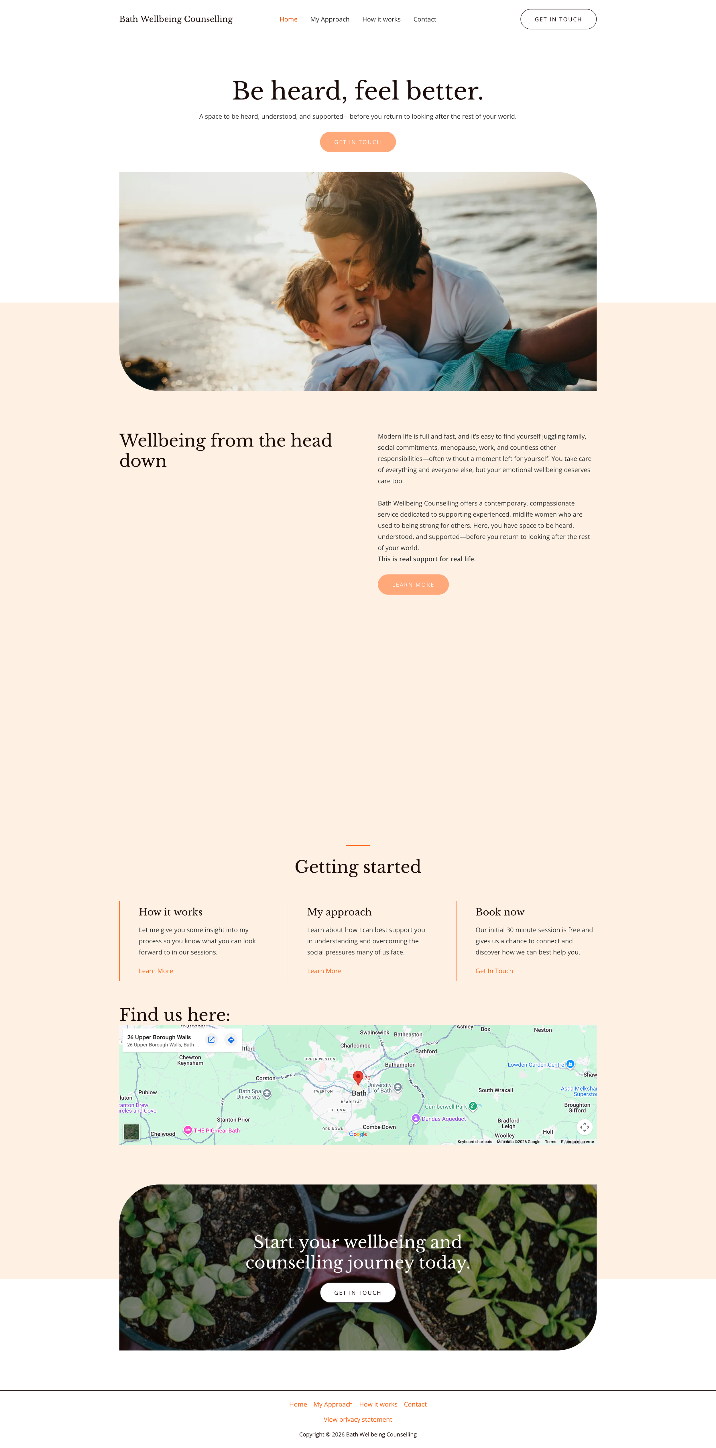 Bath Wellbeing Counselling home page
