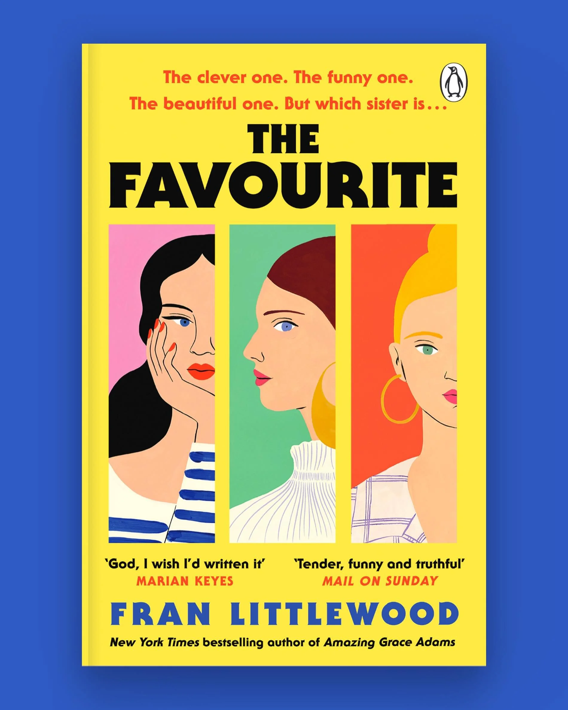 3 portraits, one book cover! My illustrations for the cover of @_franlittlewood The Favourite, now on a beautiful yellow color and glossy finish for the new paperback edition (released 18.06.26) 💛💛💛💛

Gouache paintings on paper 🖌️
Agent @handsom