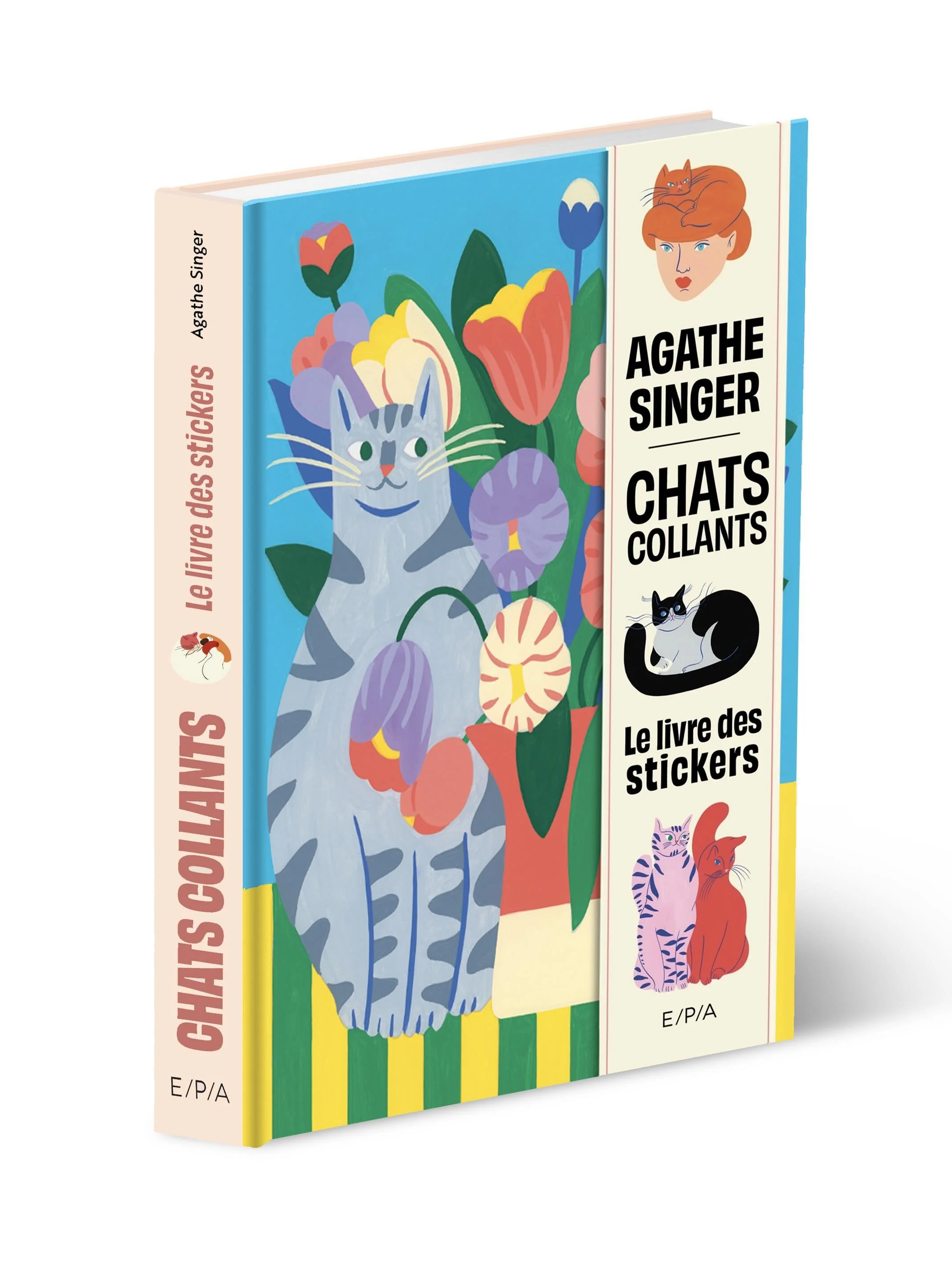 My new book &ldquo;Chats Collants&rdquo; (&ldquo;Sticky Kitties&rdquo;) is now available for pre-order at @editions_epa 💓
This joyful stickers book gathers no less than 200 illustrated stickers for the cat lovers 😻 Including colouring pages in each