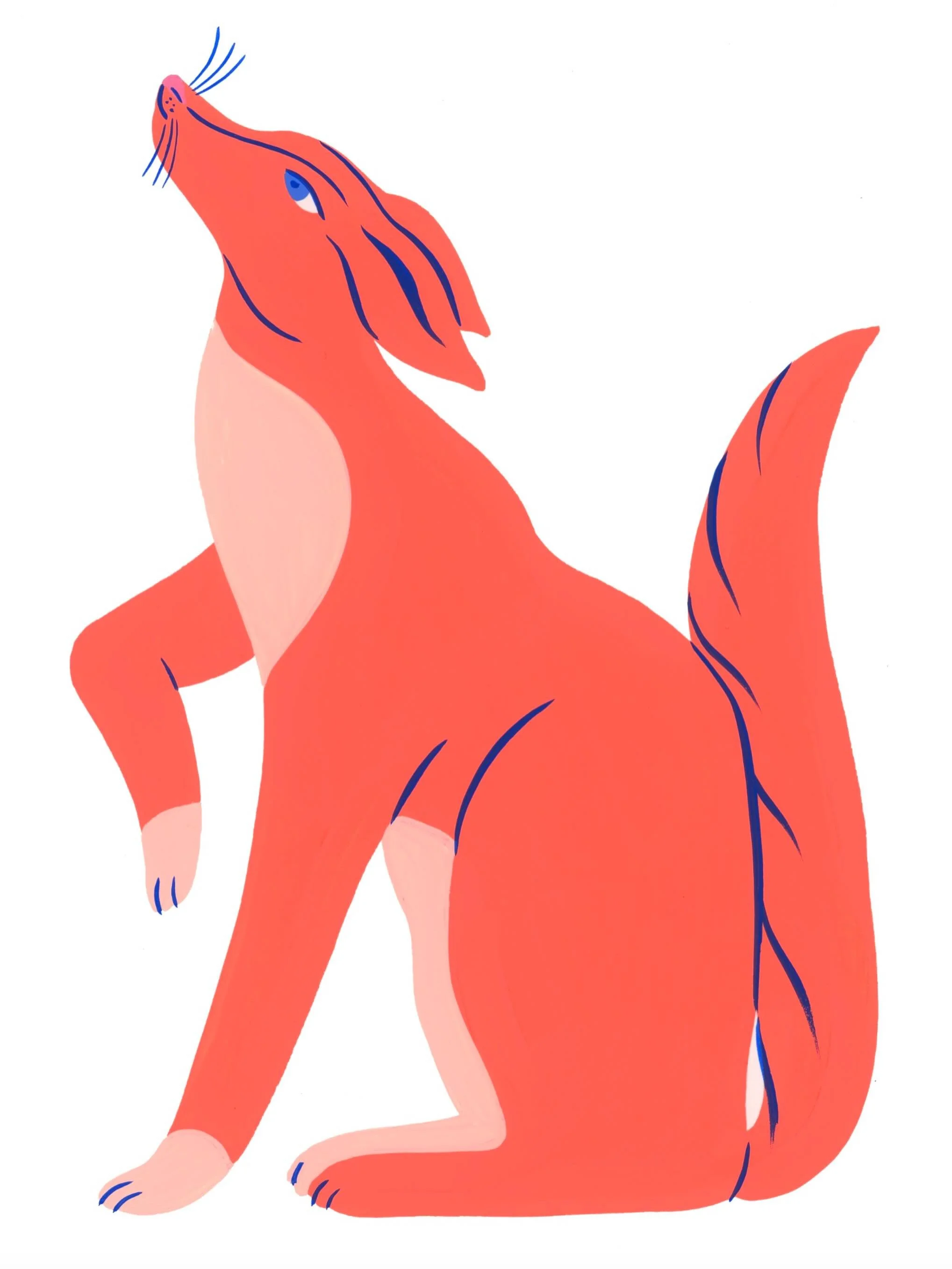 Following the release of my new book about dogs, I painted a series of colorful furry friends. 
Who&rsquo;s a dog lover here? ❤️

Big red dog, @holbein_art acryla gouache on paper
