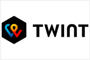 Ein Logo mit bunten, verbundenen Herzen auf schwarzem Hintergrund.