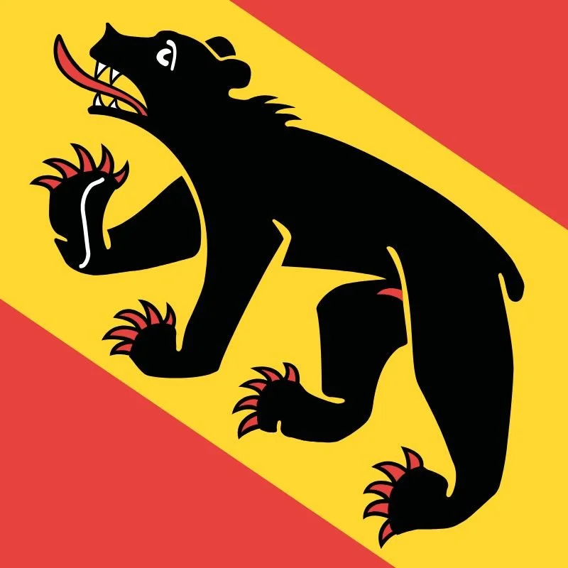 Flagge des Kantons Bern (Schweiz)