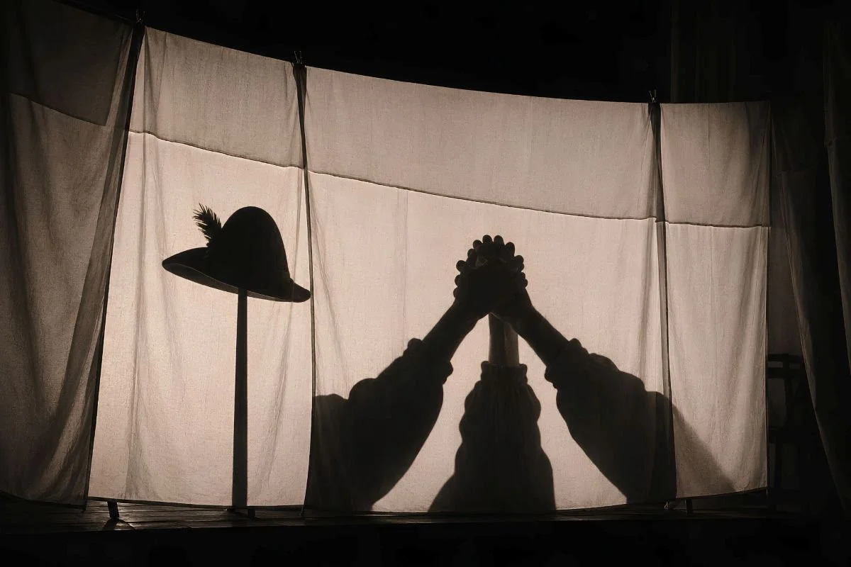 Schattentheater als Symbol für Storytelling und kreative Zugänge zur Schweizer Geschichte im Online-Webinar.