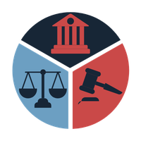 Symbol für die politischen Grundprinzipien der Schweiz mit direkter Demokratie, Föderalismus und Gewaltenteilung.