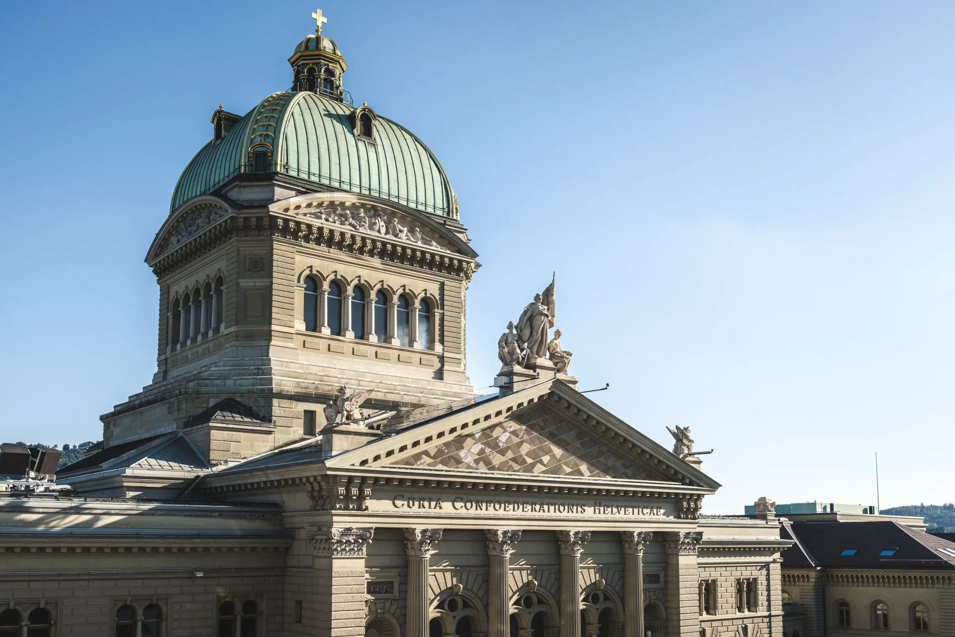 Bundeshaus in Bern als Symbol für Demokratie, Politik und die politischen Institutionen der Schweiz.