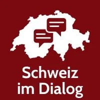 Symbol für Dialog, Diskussion und gemeinsames Lernen rund um die Schweiz.