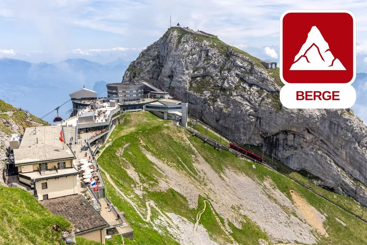 Pilatus bei Luzern mit Blick über die Zentralschweiz