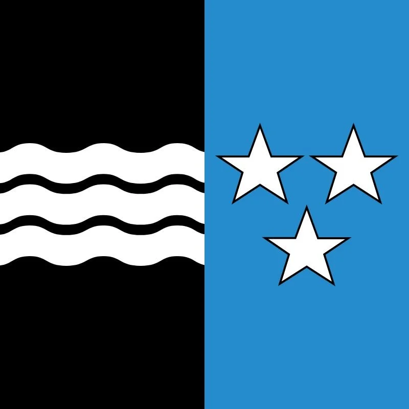 Flagge des Kantons Aargau (Schweiz)
