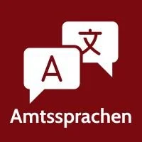 Symbol für die drei Amtssprachen Deutsch, Französisch und Italienisch.
