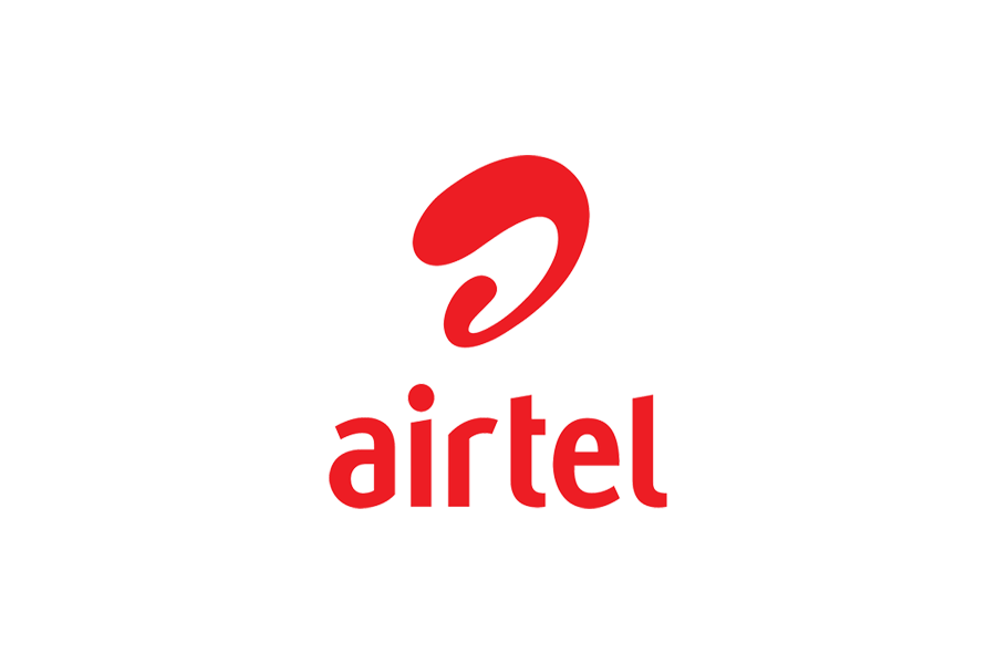 A red logo of the telecommunications company Airtel, featuring a stylized lowercase 'a' with a curved design above the word 'airtel' in lowercase letters.