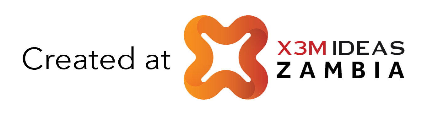 X3M Ideas Zambla logo with an orange abstract butterfly shape to the left of the text.