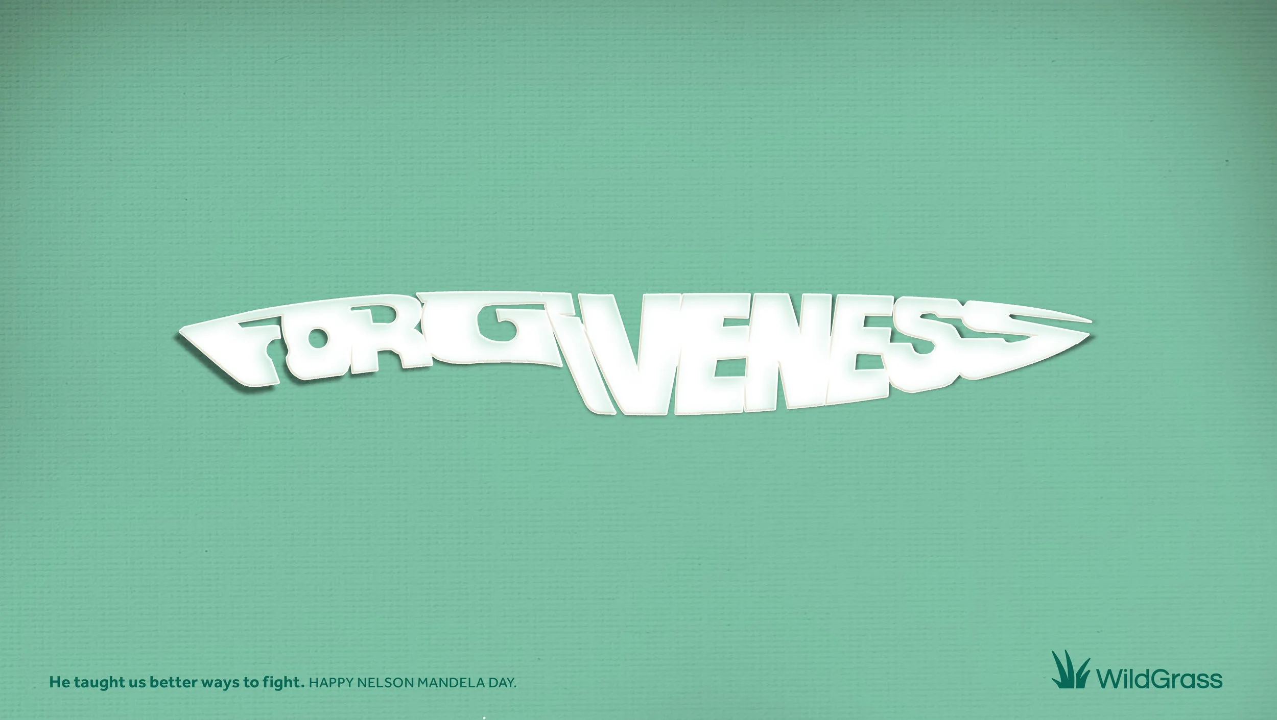 A stylized white logo of the word 'FOREVERNESS' with a spearhead shape on the right end, set against a light green background.