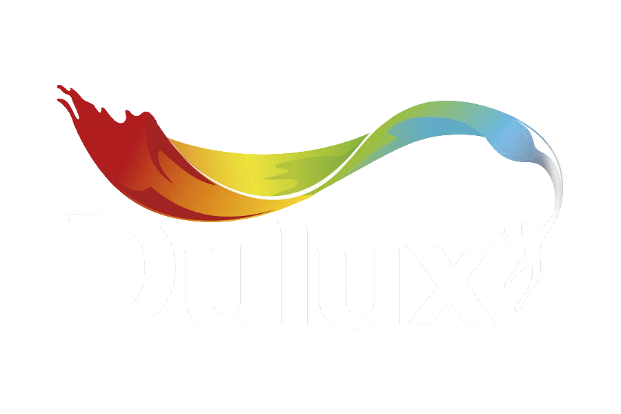 A digitally stylized logo with a colorful, abstract arrow sweeping over the word 'Dutux' in white, 3D block letters against a black background.