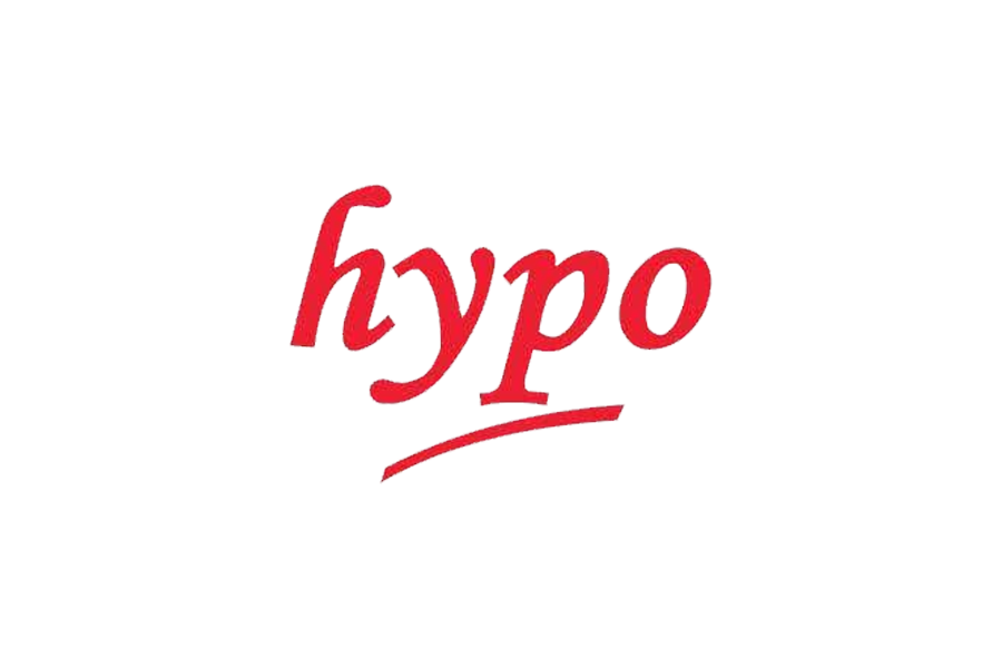 The word 'hype' written in red, stylized cursive font with a line underneath.