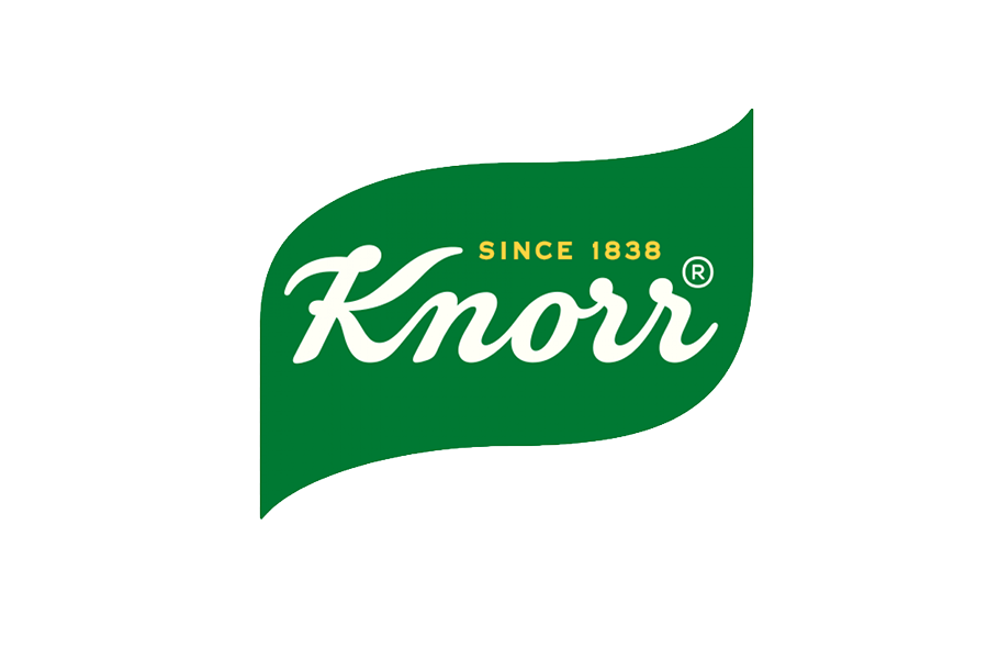 Knorr logo with green leaf background and yellow text 'Since 1838'