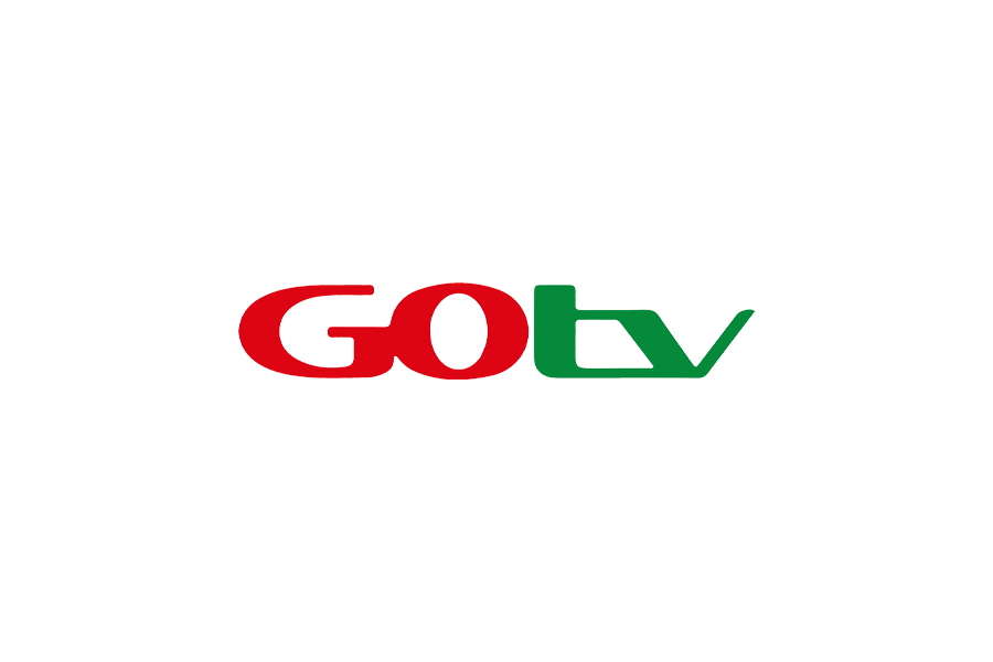 Logo of GCTV with red and green text.