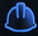 Blue hard hat