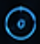 A blue circle with a smaller, light blue circle inside it, set against a dark background.