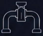 A pipe fitting with multiple pipe connections.