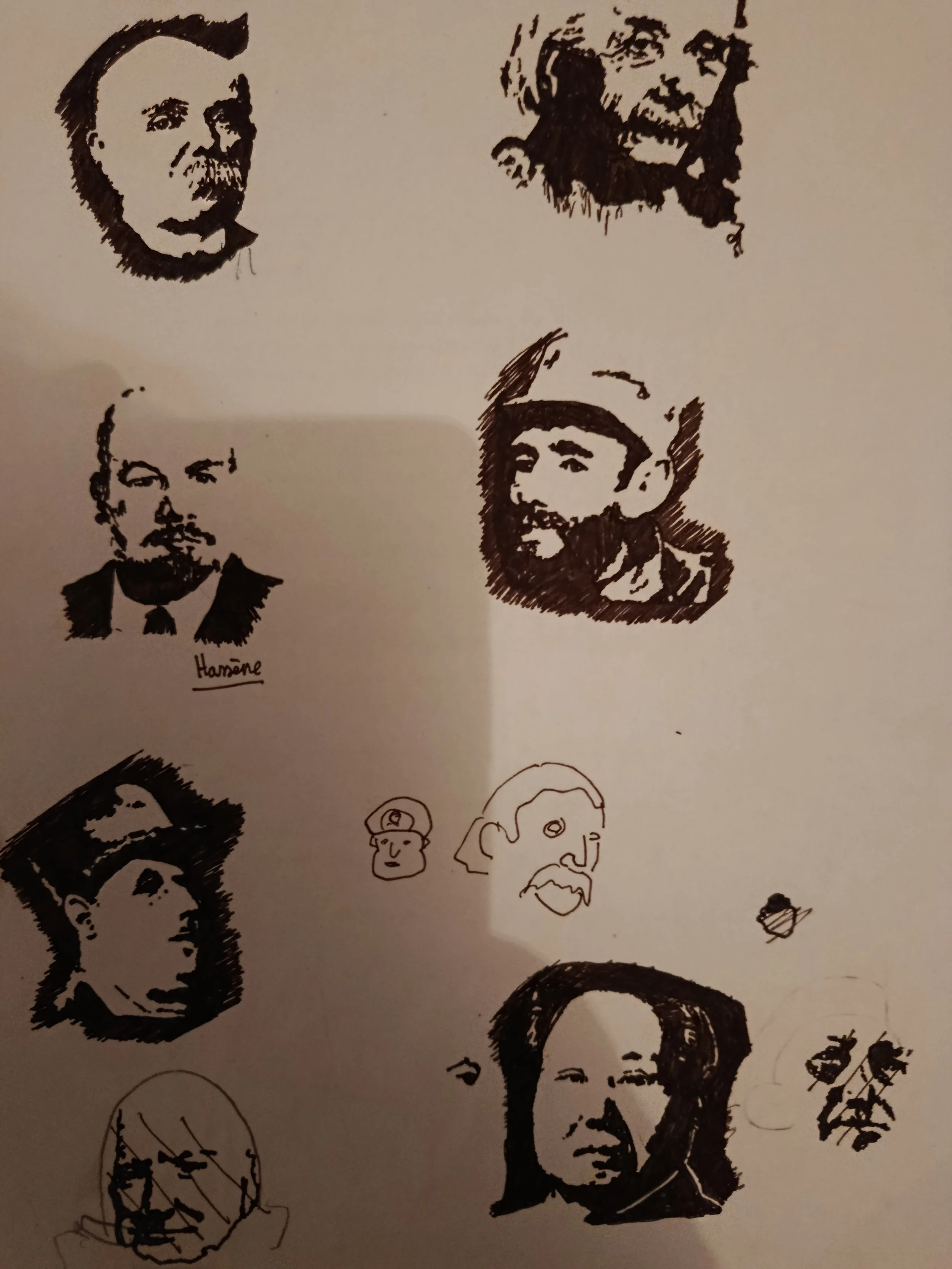 Dessins à l'âge de 12 ans. Jebri