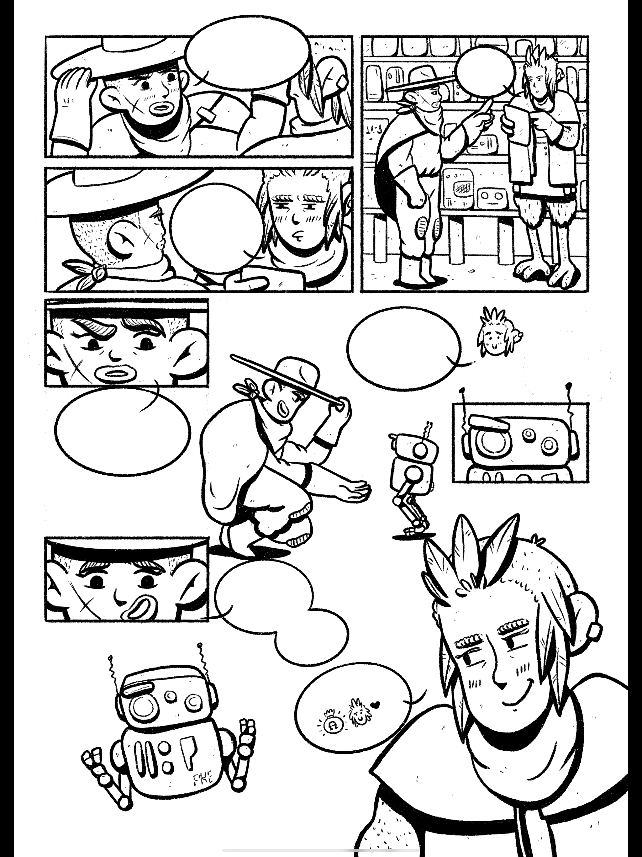 Página de "Cada nube en el horizonte" cómic publicado en ESTAMPIDA, guionizado por Vanesa Figal.