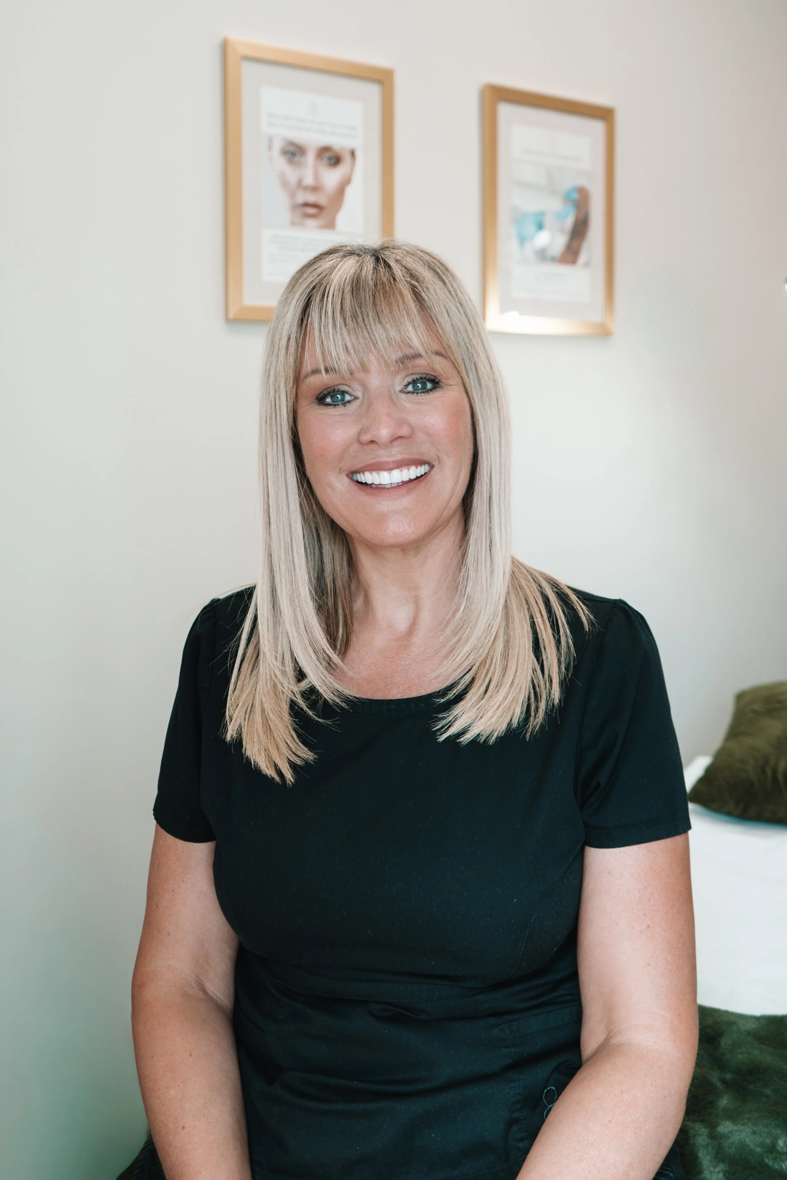 Claire Davis, founder of The Colonic Pod in Ashford, Kent, pictured indoors ahead of a client consultation.