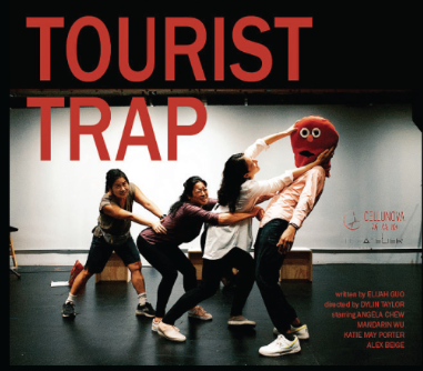 Promotional image featuring Angela Chew for "Tourist Trap," part of Cellunova Festival.